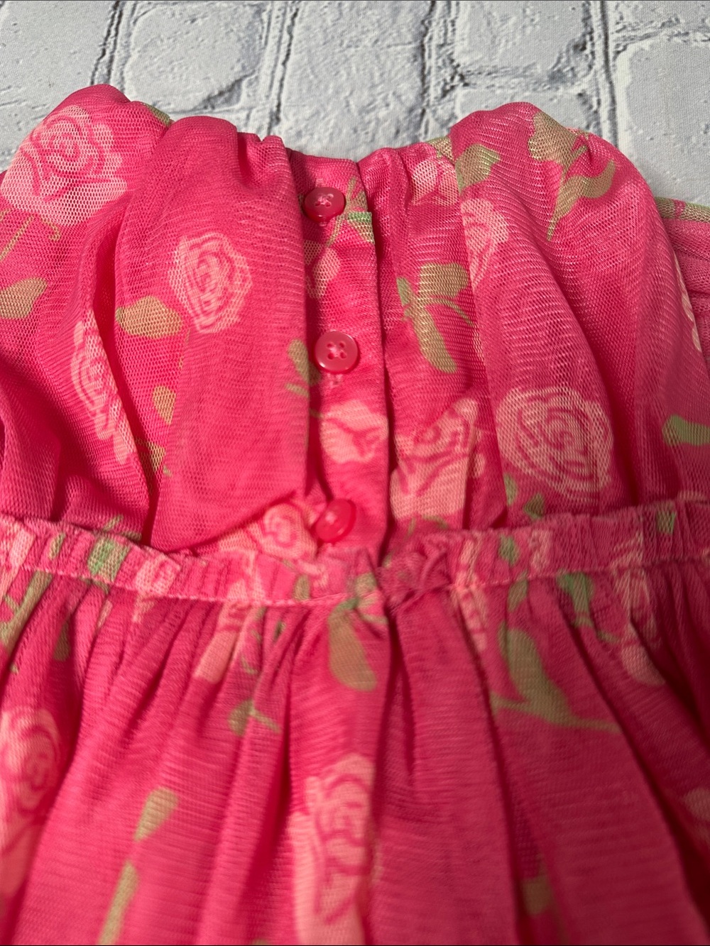 First Impressions Floral Tiered Dress with Diaper Cover Pink infant 3-6 months - Picture 6 of 12